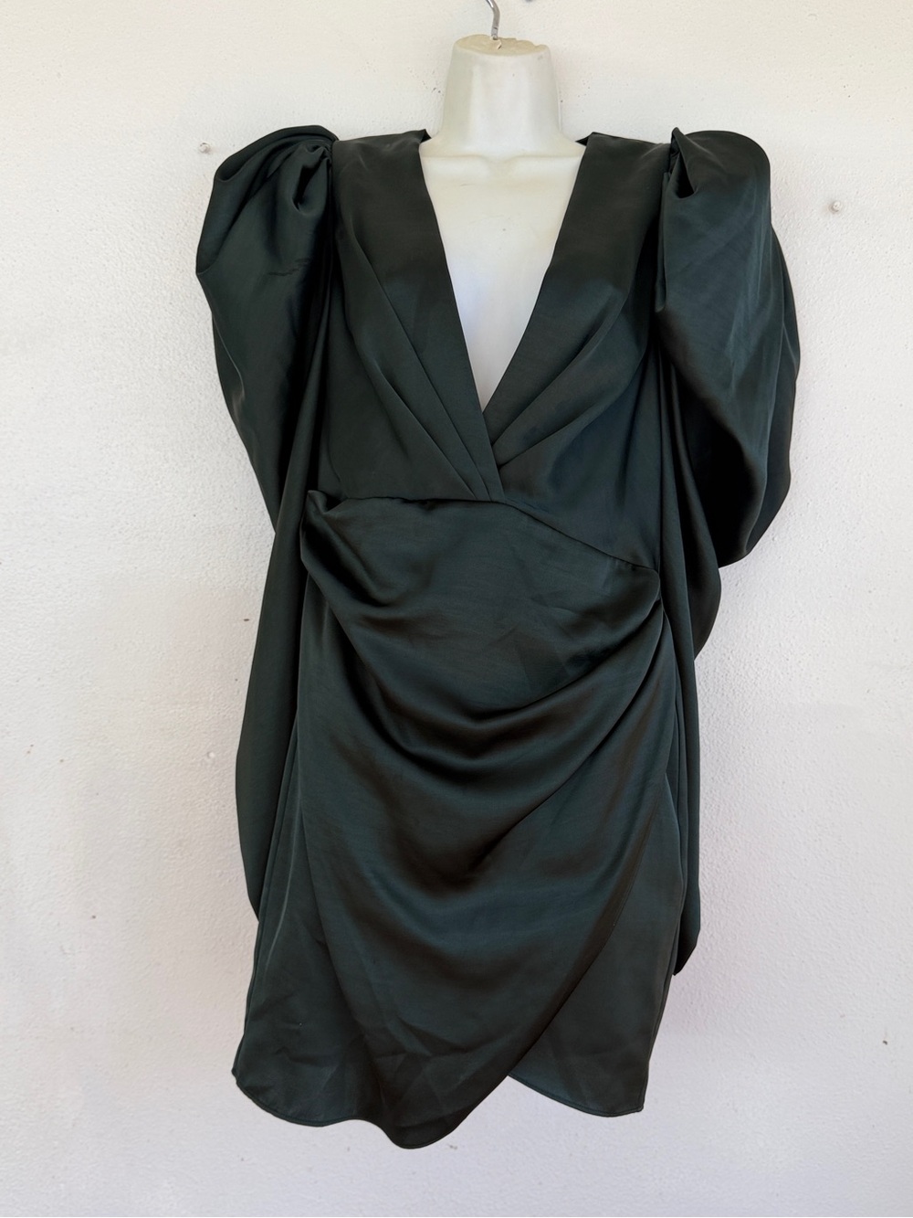 Acler Irwin Wrapped Puffed Sleeve Mini Dress - Picture 3 of 9